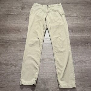 Theory Brewer Writer Pants Mens 29 Khaki Beige Cotton Stretch Chino Slim 29x29